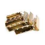 Зажим для ленты/стропы 12х39 мм, золото, 10 шт