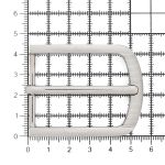 Пряжка ременная металл 35 мм, G.Silver, 3 шт