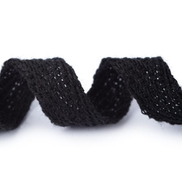 Тесьма (лента) киперная (100% х/б) 10 мм / 25 метров, черный, Gamma С3861Г17