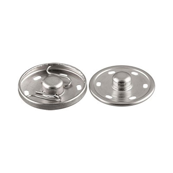 Кнопка пришивная металл ⌀21.0 мм, 10 шт, 01 никель, Gamma KL-210