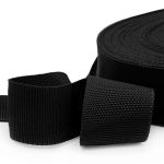 Стропа (ременная лента) 50 мм / 25 метров, толщ. 1.0 мм, [27.5 г/пог.м], 100% п/п, черный, 4150