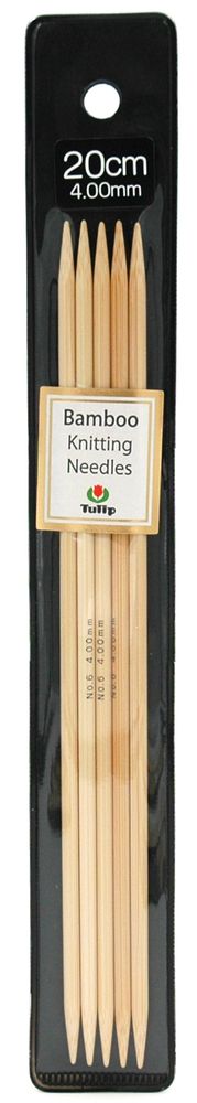 Спицы чулочные Tulip Bamboo 4мм, 20см, KND080400