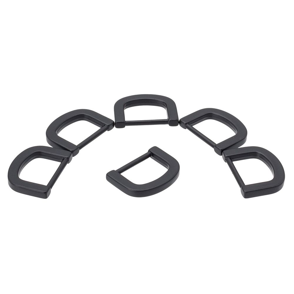 Полукольцо литое металл 15мм (23х17мм), черный матовый, MB2326, 6 шт