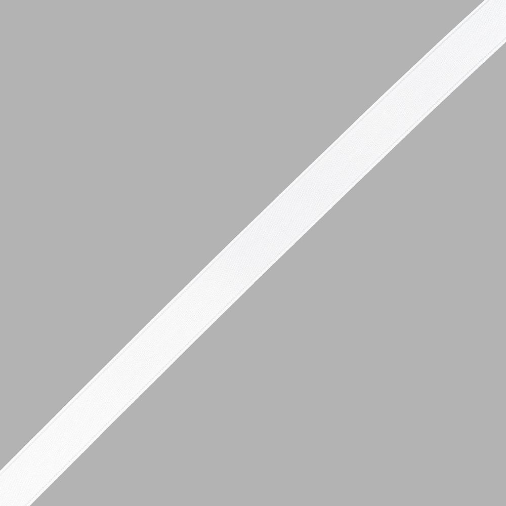 Лента атласная 2-сторонняя 12.0 мм / 22.86±1 метров, C1001 белый, 6102-0002, Globus