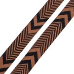 Стропа (ременная лента) 38 мм / 3 метра, [40 г/пог.м], с принтом 2-сторонняя, D169 коричневый/черный, 3Al354