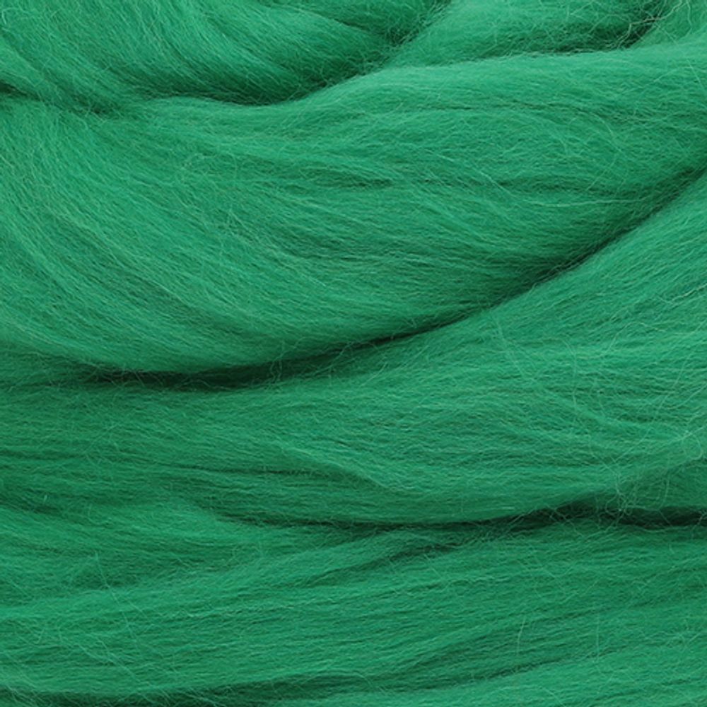 Шерсть для валяния Троицкая п/тонкая 1х100 г (до 29 мкр), 0723 яркая зелень