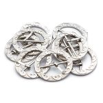 Пряжка ременная металл 35 мм, никель, 10 шт, S090057