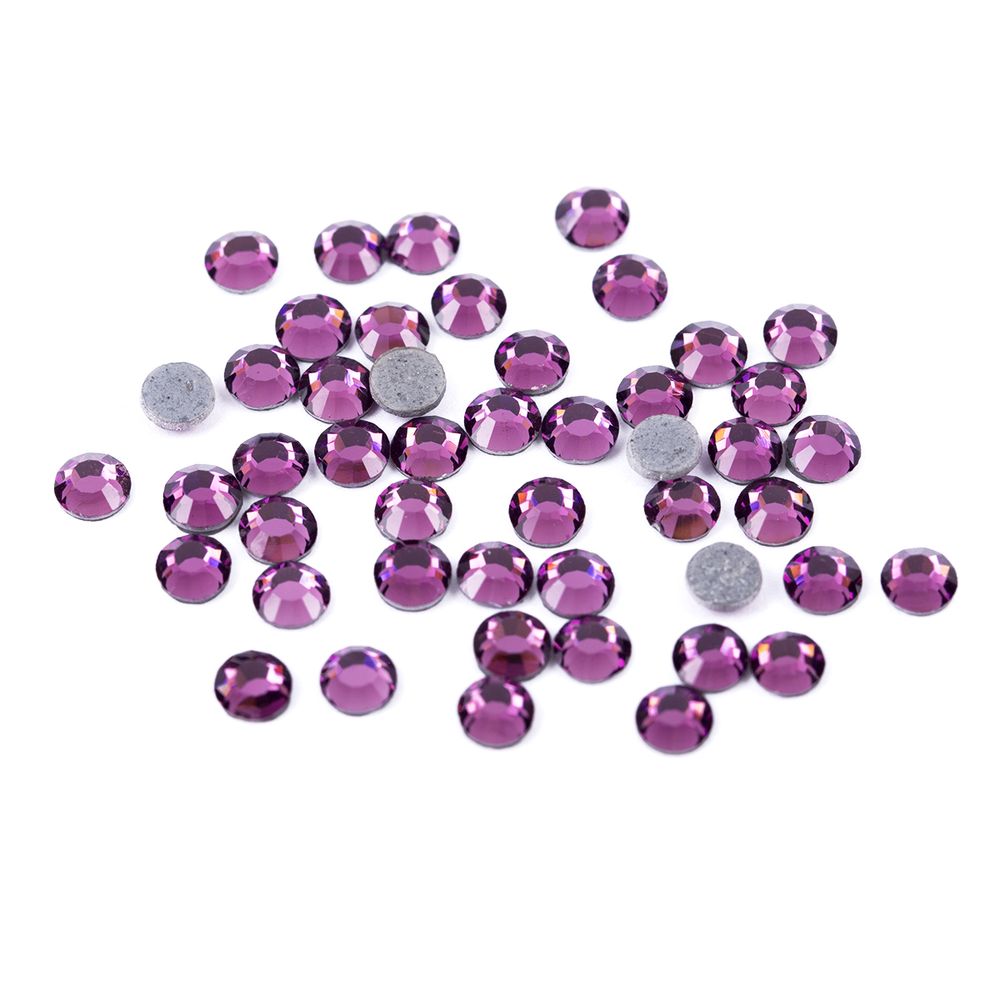 Стразы клеевые стекло 3.9 мм, 5х48 шт, SS16 №26 сиреневый (Amethyst), Zlatka ZRTG-1648