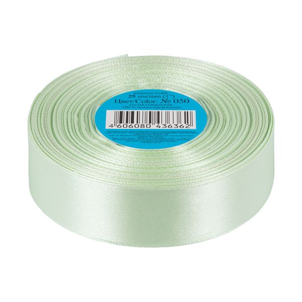 Лента атласная 1-сторонняя 25.0 мм / 33±2 метра, 050 мятный, Gamma