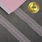 Кружево отделочное в стиле "трикотаж" 30 мм, 1659-1 цв.09 св.розовый, 27.4 м