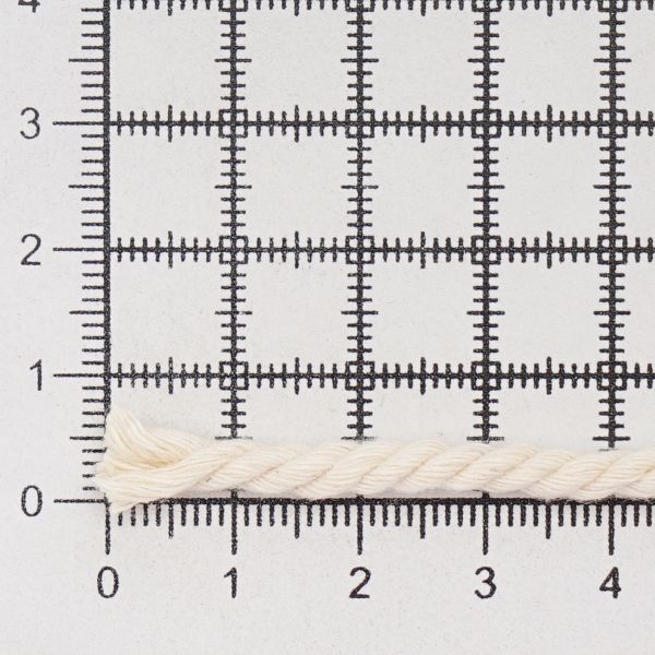 Шнур витой ⌀4.0 мм / 30 метров, х/б суровый