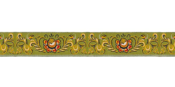 Лента (тесьма) жаккардовая 22.0 мм / 10±0.5 метров, зеленый, Gamma DBTRJ-82