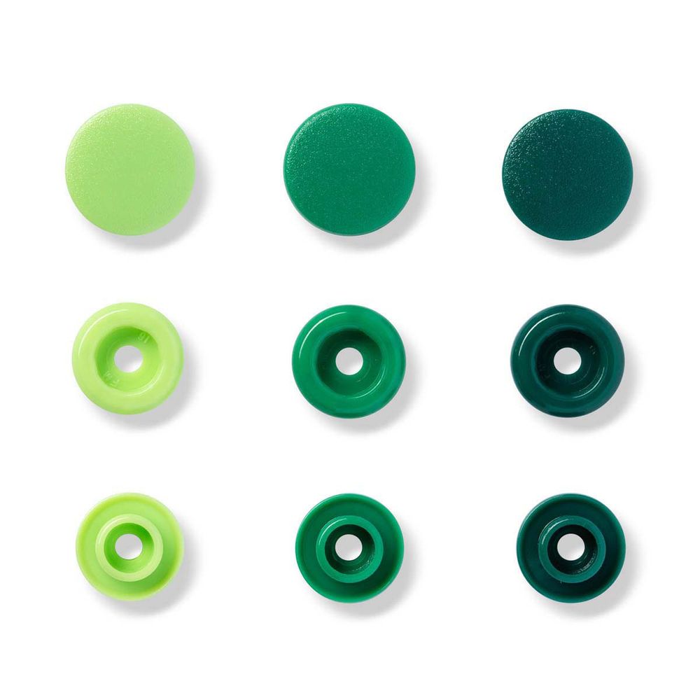 Кнопки Color Snaps, PrymLove, зеленый цв, 12мм, 30шт, Prym