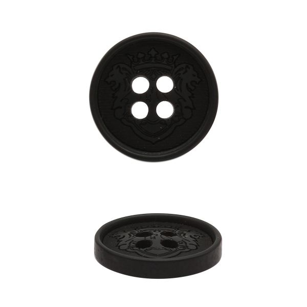 Пуговицы 4 прокола 24L (Blk-200 (черный)) CN, 144 шт, S090084