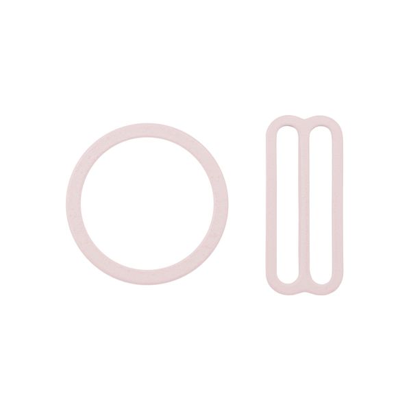 Набор фурнитуры для бюстгальтера металл (кольца ⌀19 мм + регуляторы 23 мм по 4 шт), 1256 персиковый (роз.перс.)., 27804