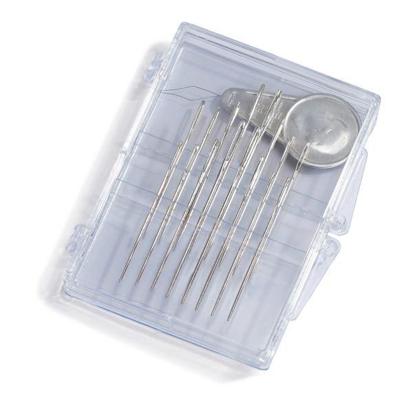 Набор игл для вышивки с острием/без острия №18-22 с нитевдевателем, сталь, Prym