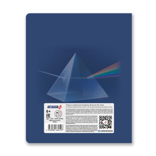 Тетрадь со справочным материалом Мраксимализм, A5 48 л. на скобе 60 г/м², белизна 90% 10 шт клетка, 01781 Мраксимализм Физика, Светоч Т274