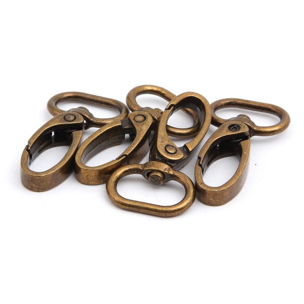 Карабин металл 20.0 мм (47х25 мм), бронза, ГУ12849, 4 шт