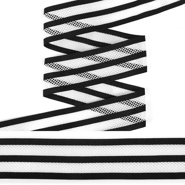 Резинка декоративная 40.0 мм / 25 метров, белый