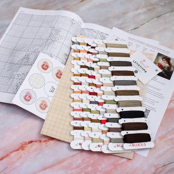 Набор для вышивания нитками Luca-S G703, гобелен Безмятежная красота, 18х22см