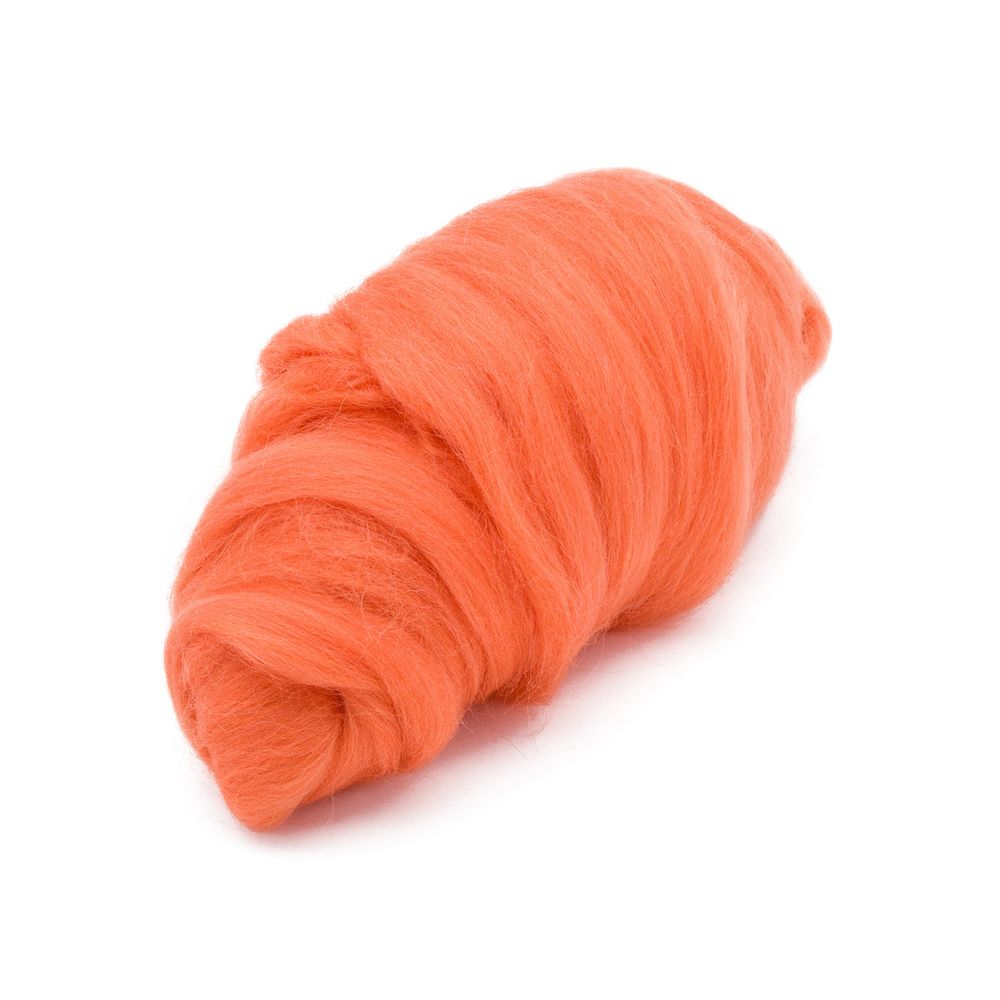 Шерсть для валяния полутонкая, 50 гр., Astra&Craft, 035 оранжевый
