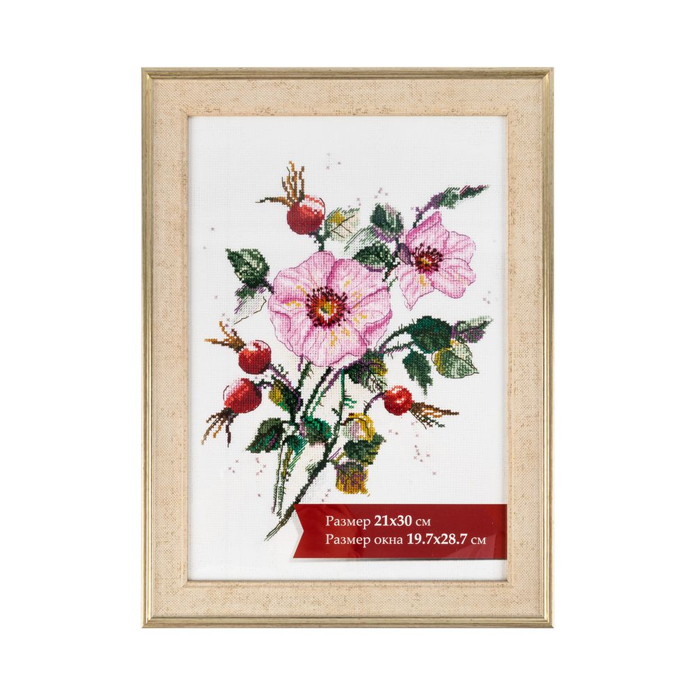 Рамка для картины (фото) пластик с оргстеклом 21х30 см, бежевый, Gamma ПРК-23