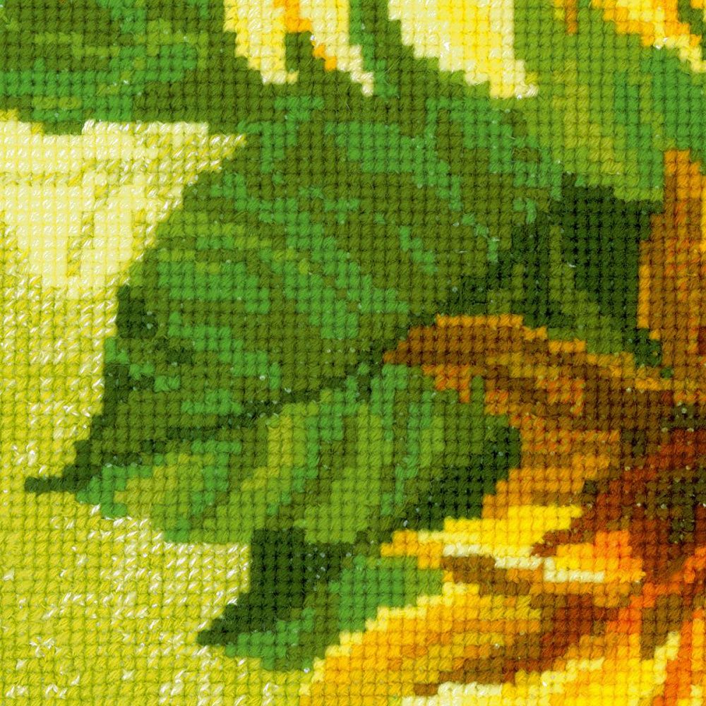 Набор для вышивания нитками Риолис, Подушка Подсолнухи 30х30 см