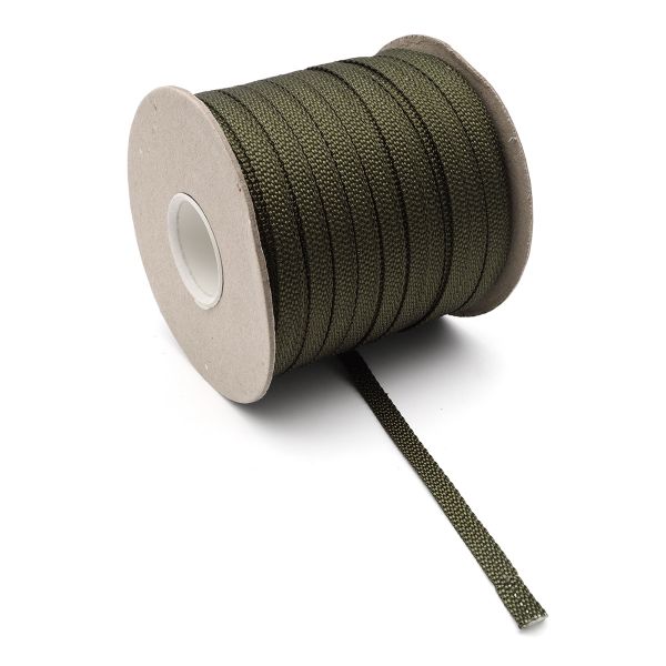 Стропа (ременная лента) 10 мм / 100 метров, толщ. 0.5 мм, [6 г/пог.м], 100% п/э, 016 хаки, С609