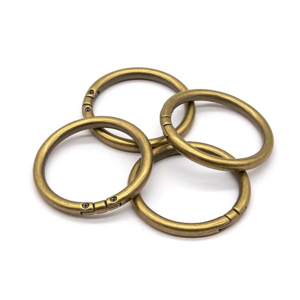 Кольцо разъемное металл на винтах 40 мм (50 мм внешн.), латунь, 4 шт, BIG