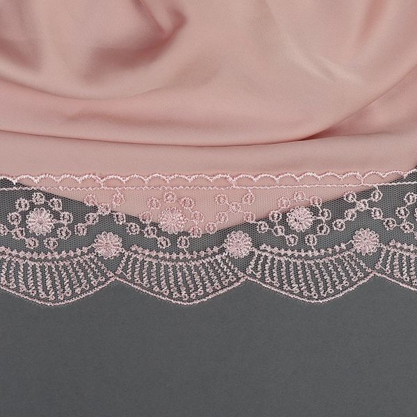 Кружево на сетке 55 мм / 13.71 метра (жесткая сетка), Exclusive TBY J2052W-2, цв.R1815 розовый, Kruzhevo