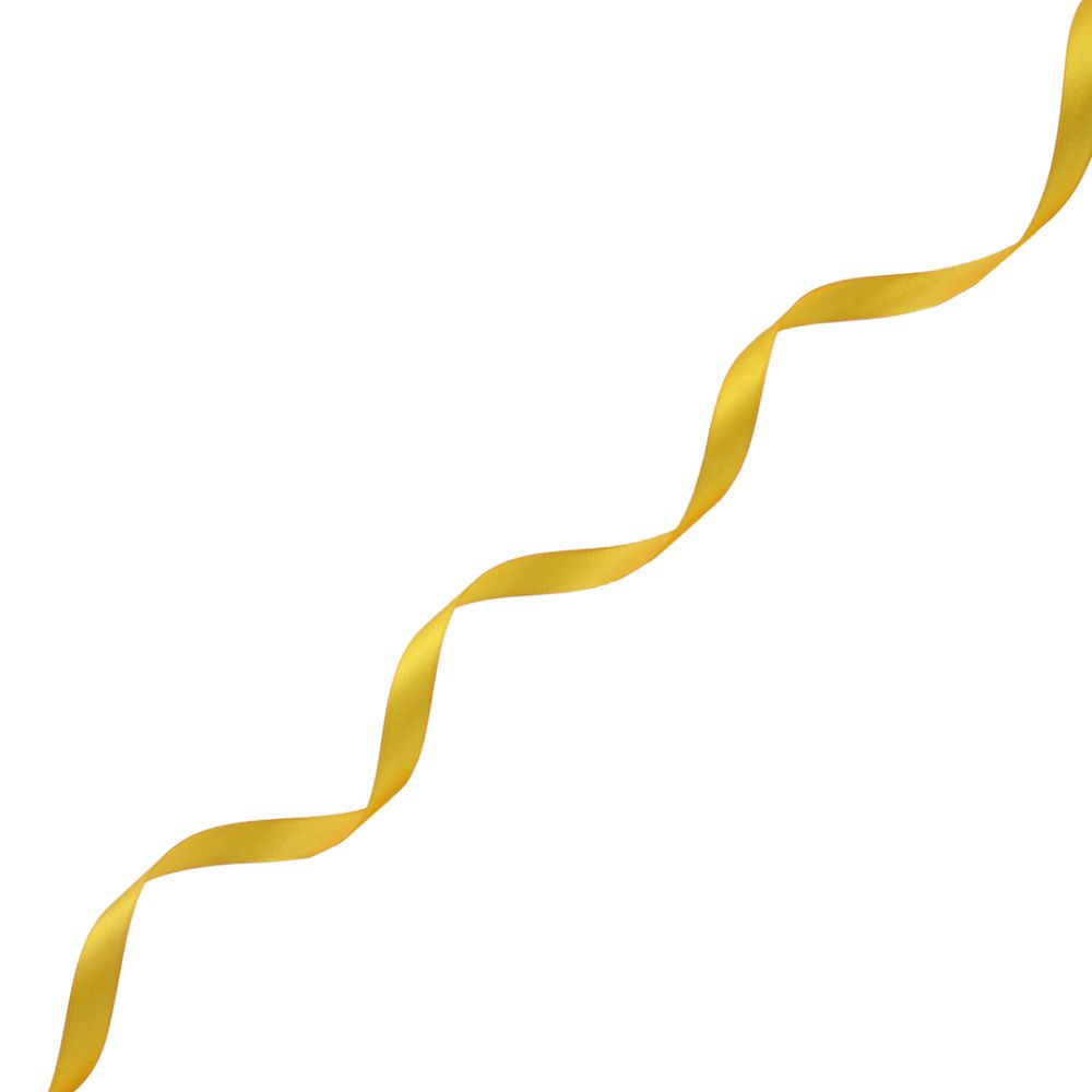 Лента атласная 1-сторонняя 12.0 мм / 22.86±1 метров, 040 т.желтый, Globus