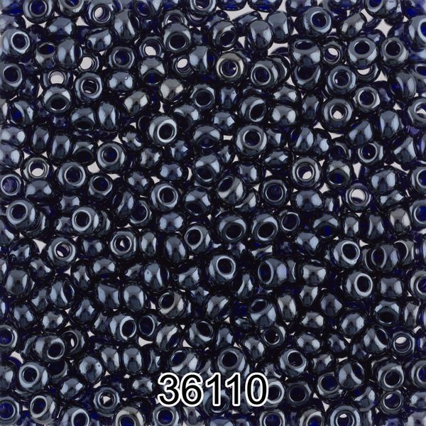 Бисер Preciosa 10/0 (2.3 мм), 500 г, 36110 (Ф030) черничный