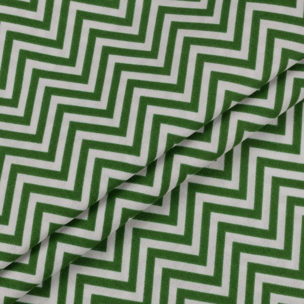 Ткань для пэчворка Peppy Бабушкин сундучок, отрез 50х55 см, 140 г/м², БС-20 зигзаг я.зеленый, Peppy