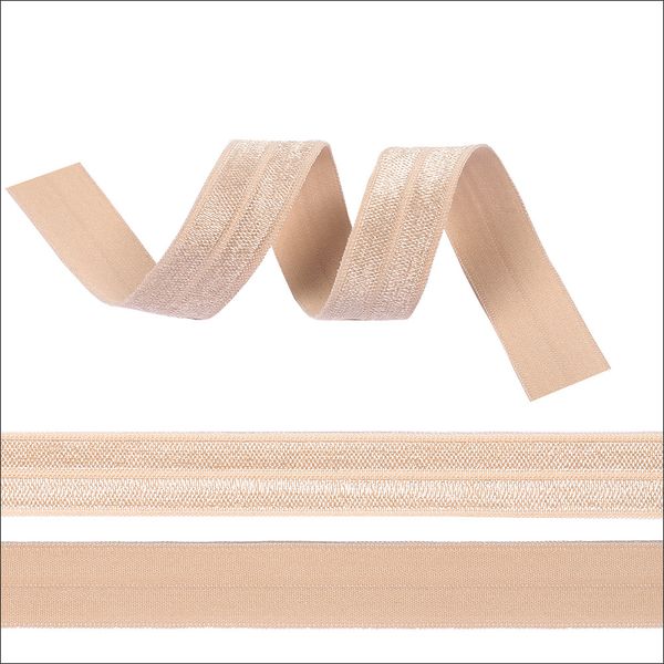 Резинка бельевая (окантовочная) блестящая 15.0 мм / 1000 метров, S185 серебристый пион