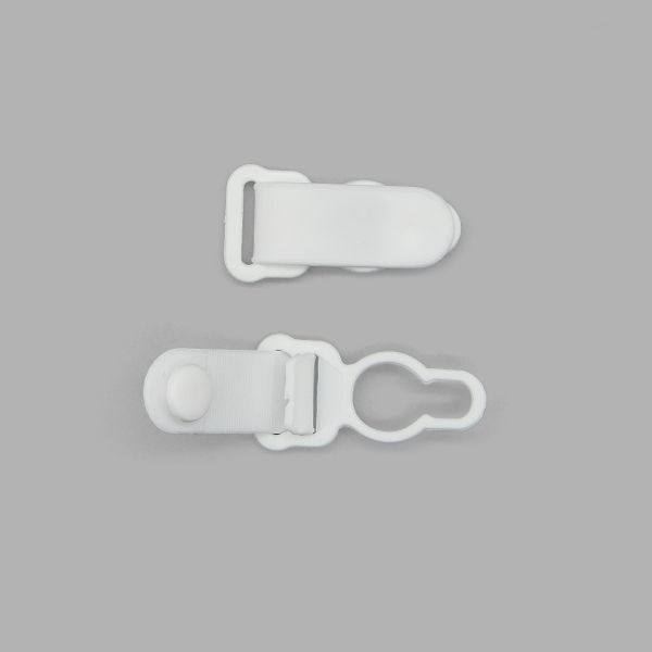 Чулкодержатель 10мм пластик, цветной (белый), 01-7138, 50 шт