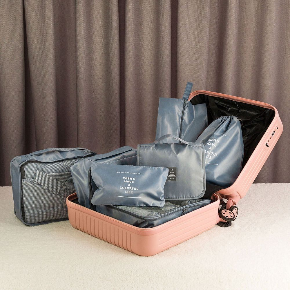 Органайзер дорожный для чемодана 8 предметов (серый)