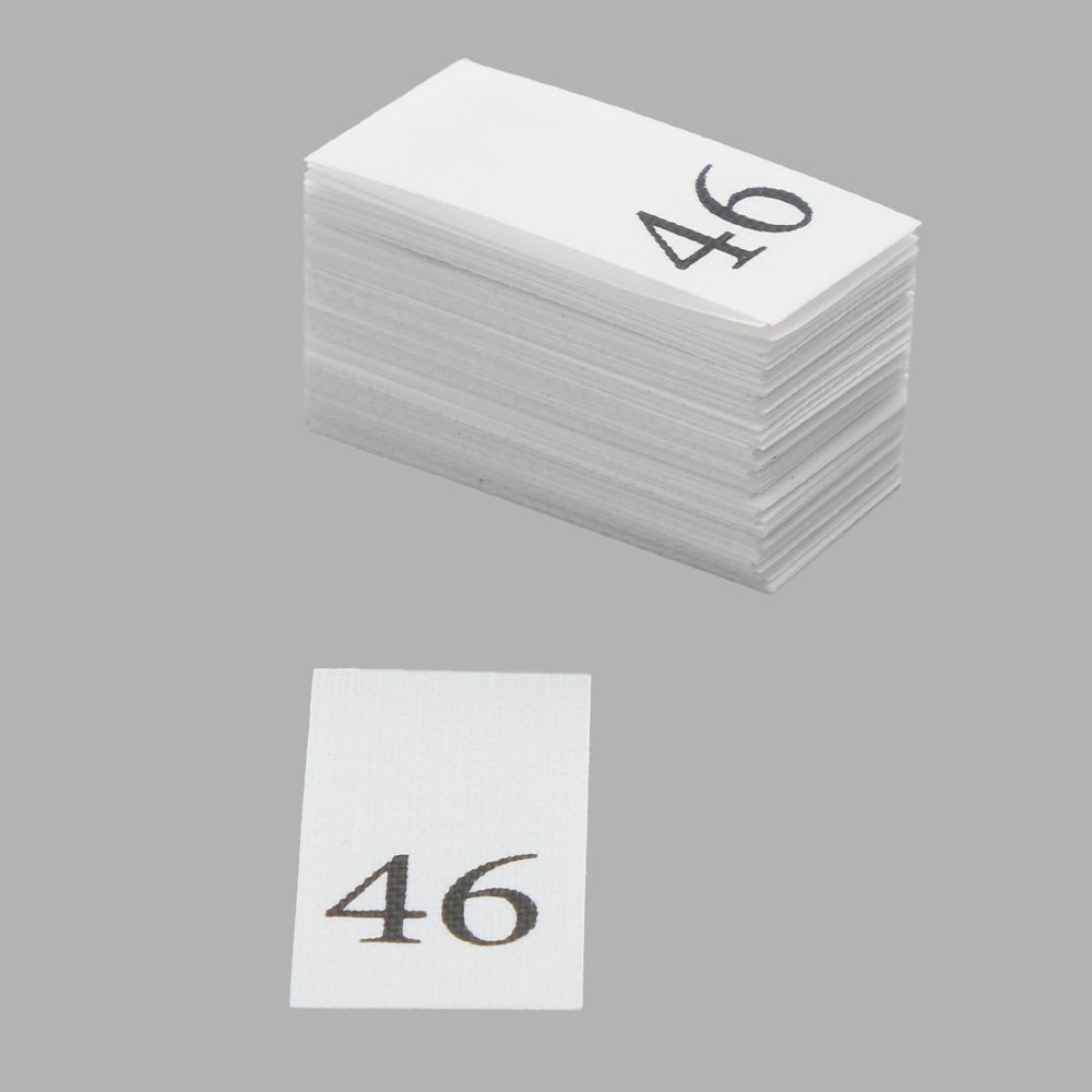 Этикетка-размерник, белый, 10х20 мм, 100 шт, 46