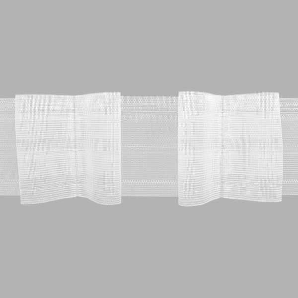 Лента (тесьма) шторная: сборка бантовая (1:2.5) 60 мм / 100 метров