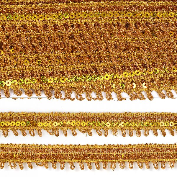 Тесьма отделочная 27 мм, 13-6413 цв.золото уп.13.71м