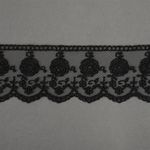 Кружево на сетке 60 мм, диз. 859, цв.03 черный, уп. 9 м, Kruzhevo