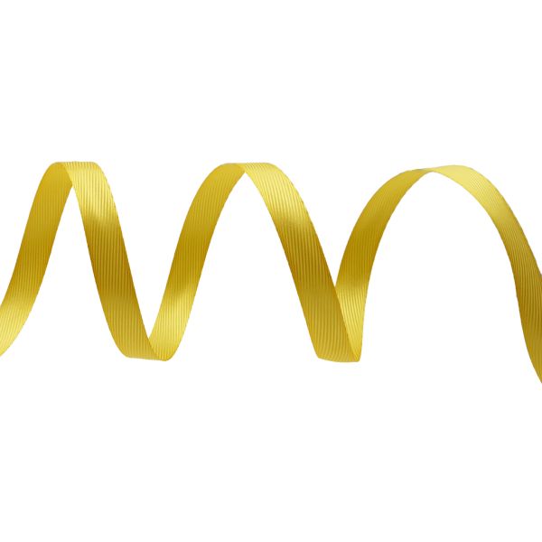 Лента декоративная ёлочка 15.0 мм / 20±1 метров, 85 т.желтый