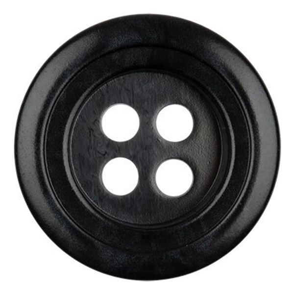 Пуговицы 4 прокола костюмные 15 мм, 12 шт, А008 черный, Blitz DRN 0048