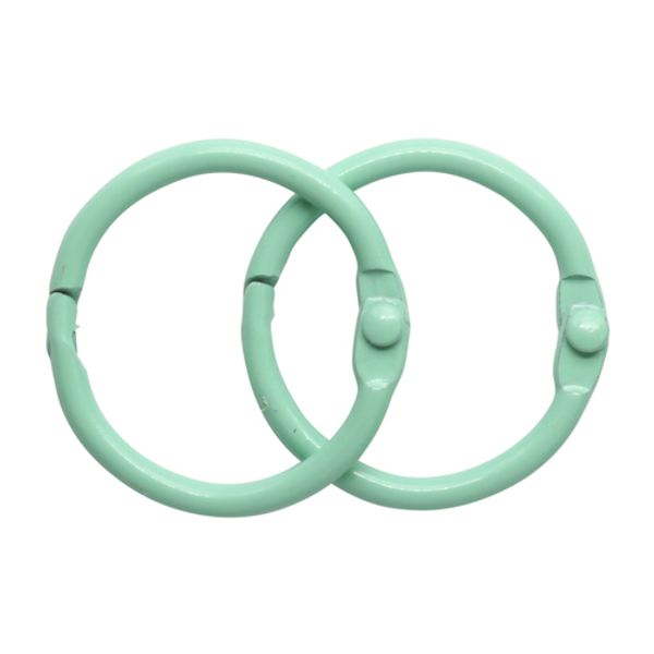 Кольца для альбомов пластик 2.5 см, 2 шт, мята