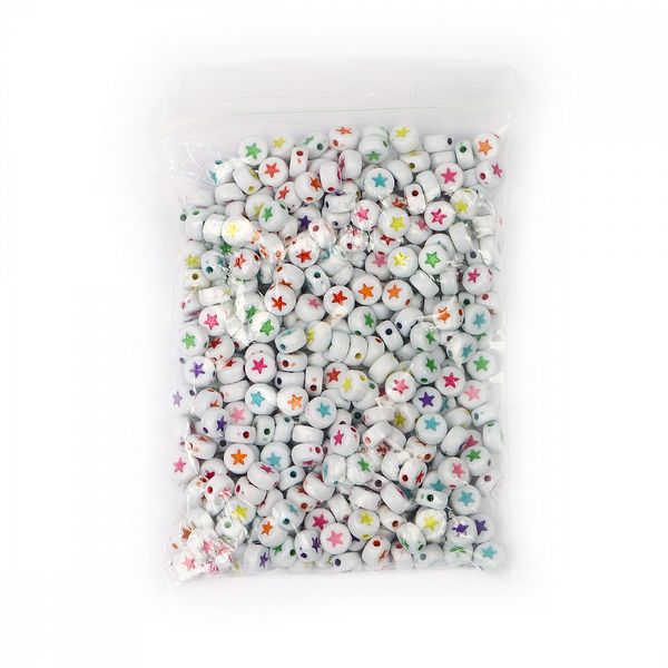 Бусины пластик набор звездочки, M4H-B013, 50г (300±10 шт)