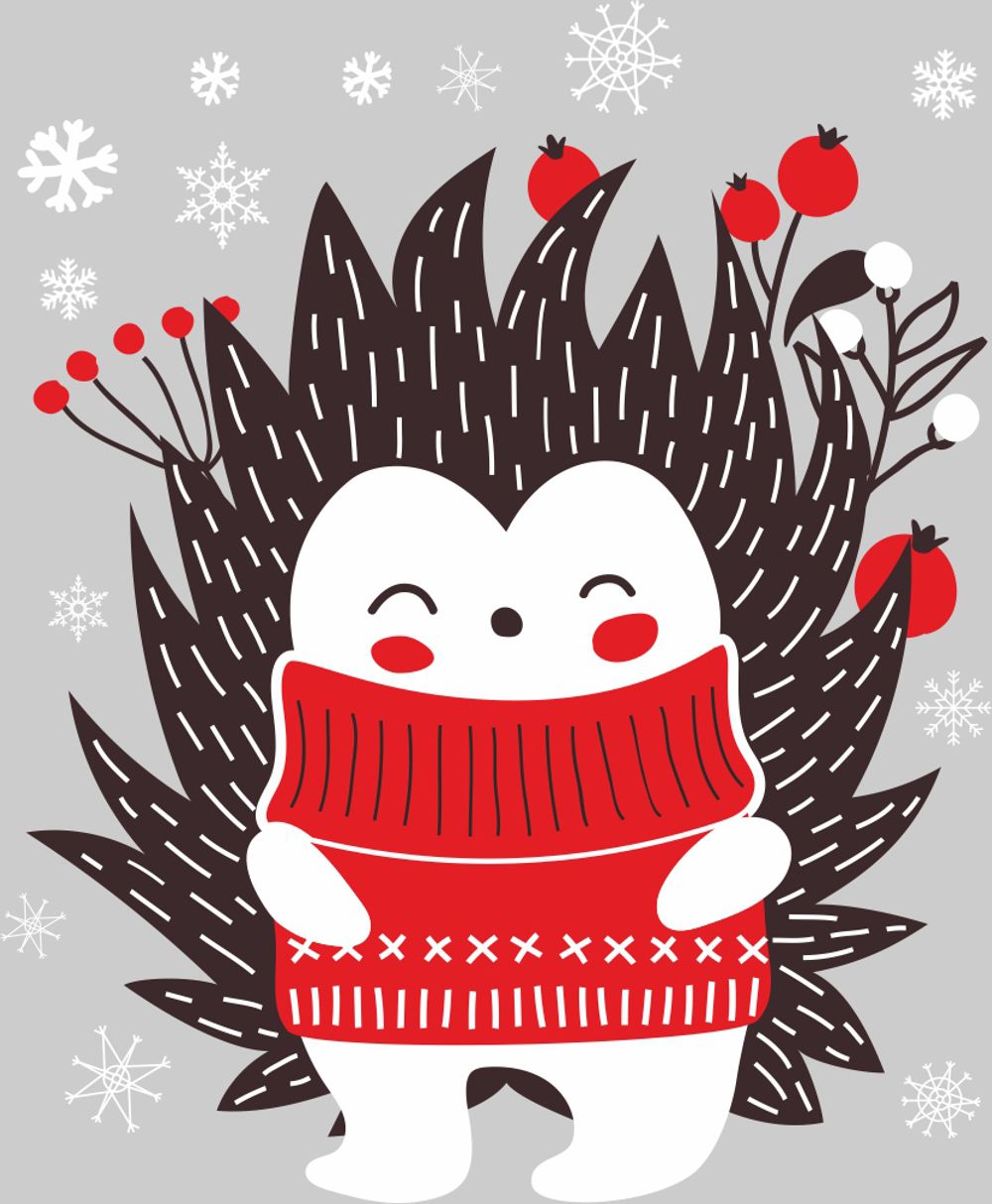 Термоаппликация Gamma Термотрансфер M №05, 1 шт, M-522 Ежик в жилетке 7х8.5 см