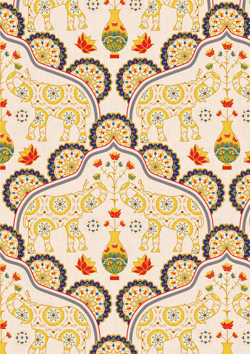 Ткань для пэчворка Peppy Индийское сари, рулон 112 см / 5 метров, ИС-10 синий, Peppy