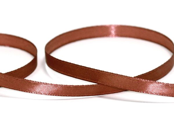 Лента атласная 1-сторонняя 6.0 мм / 33±2 метра, 098 т-коричневый, Gamma