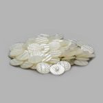 Пуговицы на ножке 54L (34мм) (White (белый)), 72 шт