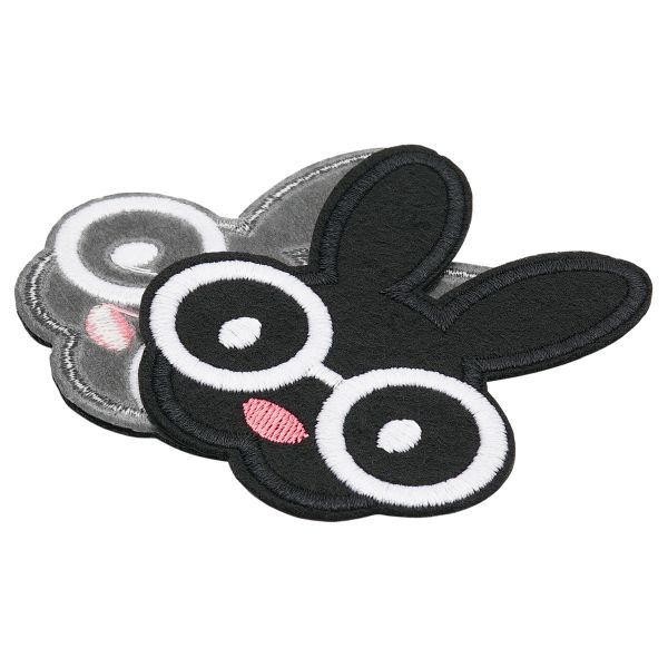 Термоаппликация Зайка в очках 70х85мм (Black (черный)), 2 шт, LA525