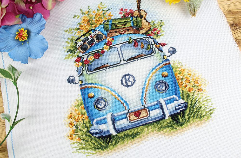 Набор для вышивания нитками МП Студия НВ-875, Музыка путешествий, 27х23 см